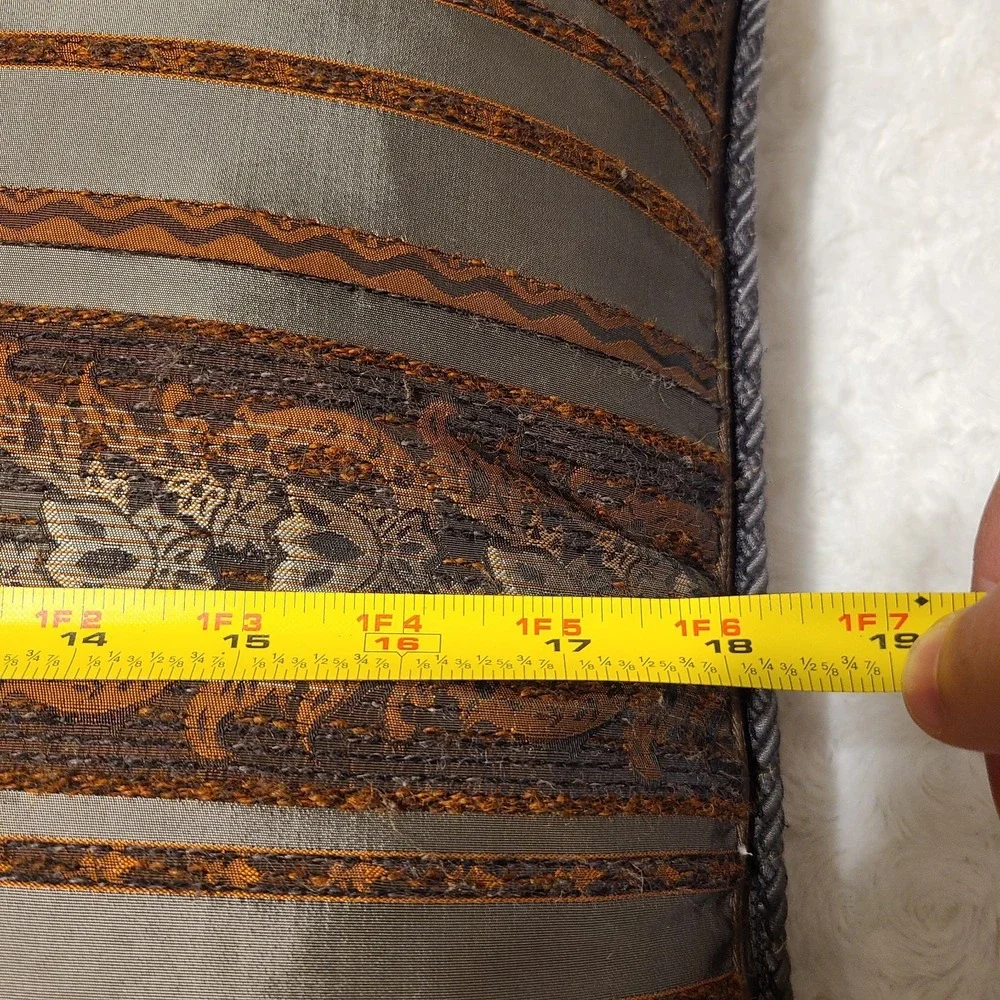 Arhaus Pillow Down Filled Striped Brown Multicolor‎ 18